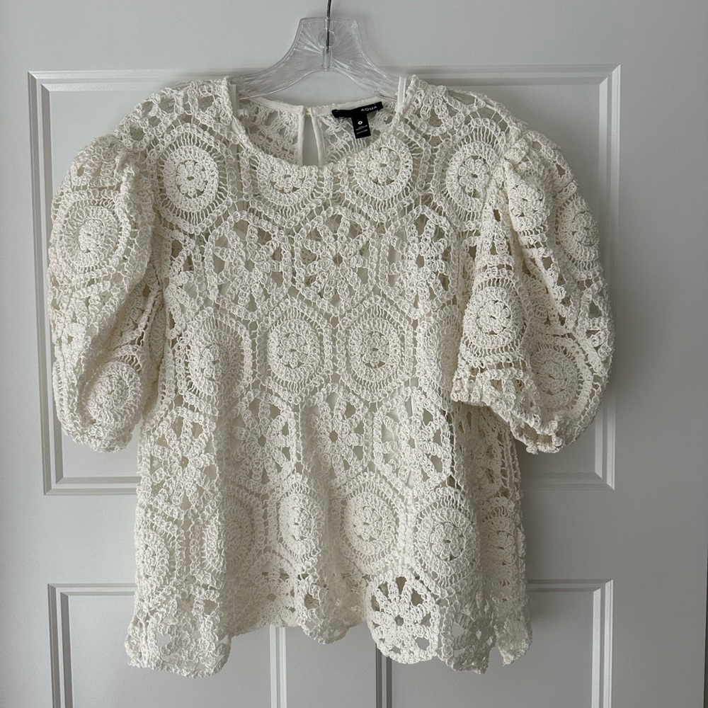 Elegant Cream Lace Top